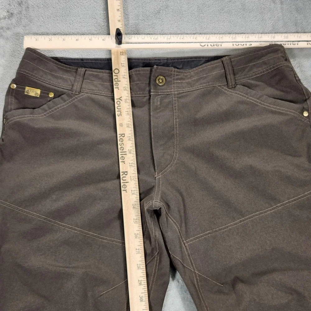 Kuhl Silencr Pants Mens 40x32 Brown Canvas Regular Fit Workwear Hiking Outdoor
